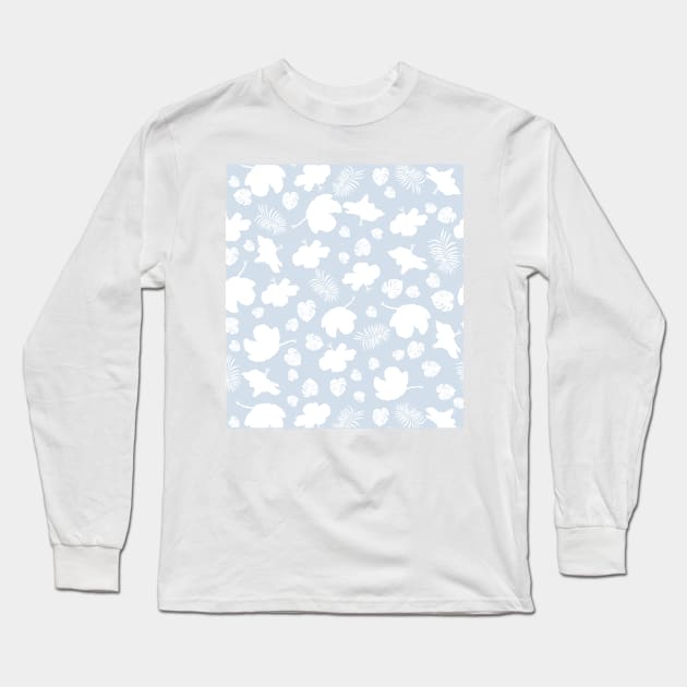 Hibiscus floral seamless pattern Long Sleeve T-Shirt by GULSENGUNEL